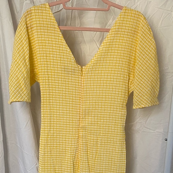 STAUD Yellow Gingham Women's Dress - Picture 4 of 11